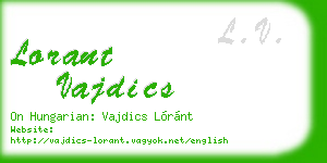 lorant vajdics business card